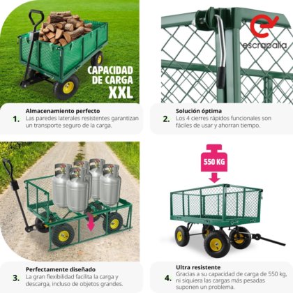 带气动轮和高负载能力的花园手推车（新）