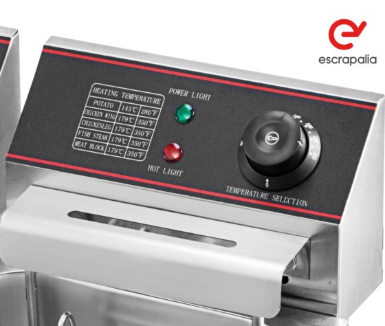 二槽式ステンレス製工業用フライヤー（新品）