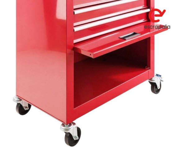 車輪と工具が付属した5段メタル・トロリー（新品）