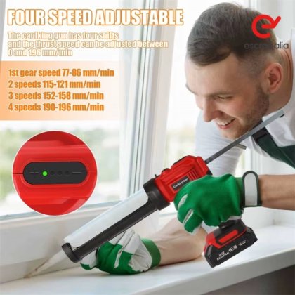 电动填缝枪，带电池和 4 档操作（新）