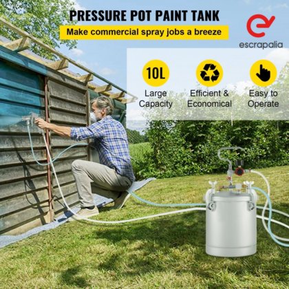 带 10 升压力罐和喷枪的喷漆设备（新）