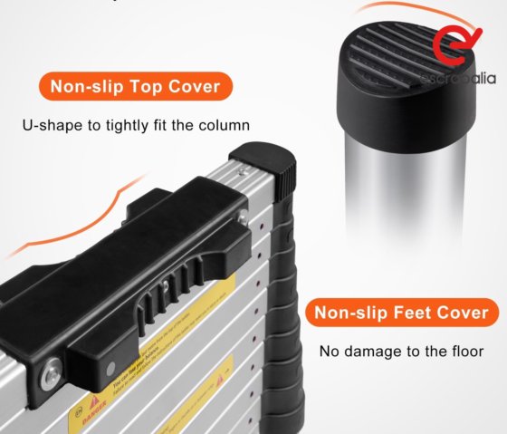 3.75 米便携式折叠铝制伸缩梯（新）