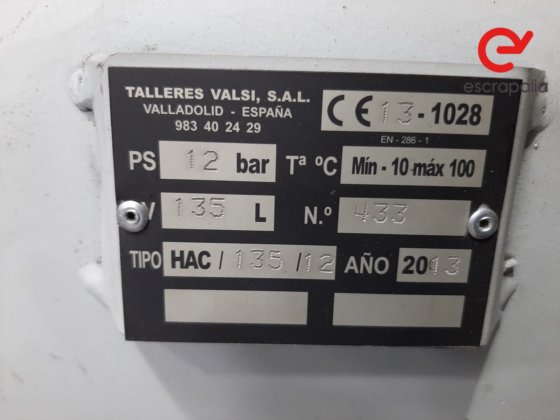 スチールタンク 横型 135リットルメーカー証明書