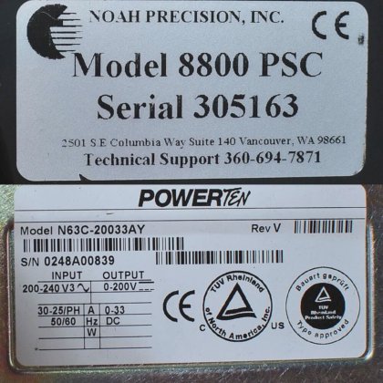 Noah Precision PSC-8800 Powers On