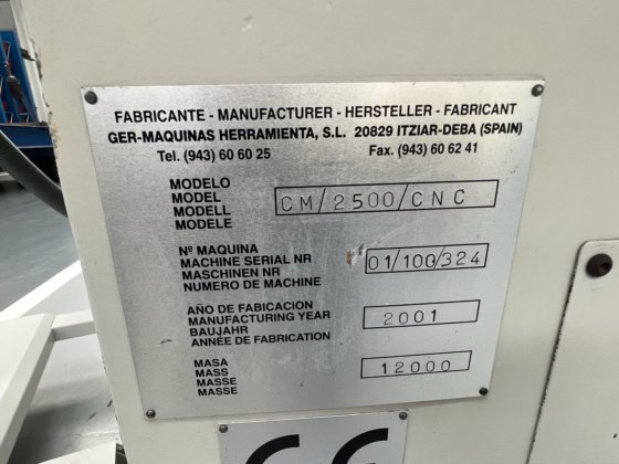 GER CM 2500 Grinding Machine