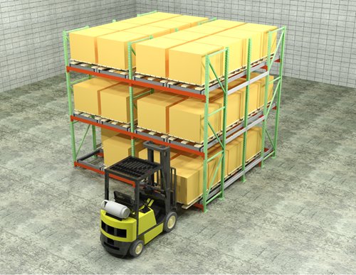 Push Back Pallet Racks CAD Layouts in East Providence, RI, USA