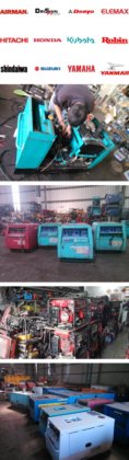 專營：發電機、電焊機、空壓機、工程建設機具、日本外匯中古機組、台製進口新機組、專業維修、買賣出租