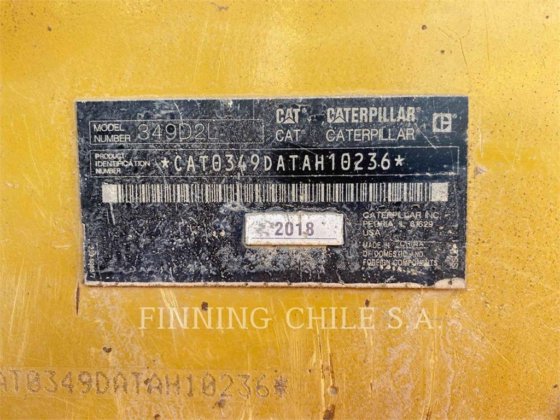2018 CAT 349D2L