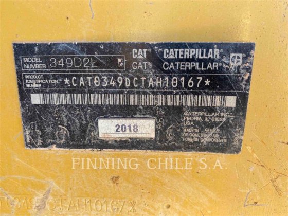 2018 CAT 349D2L