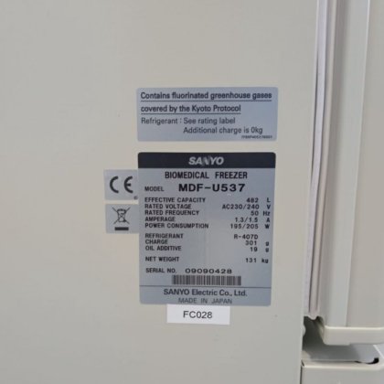 三洋生物医学 MDF-U537