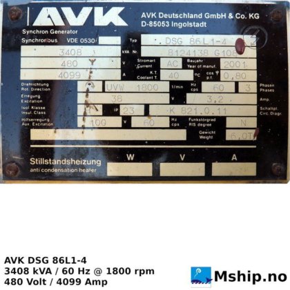 2001 Deutz TBD 620 V16