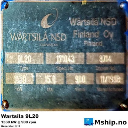 1998 Wärtsilä 9L20