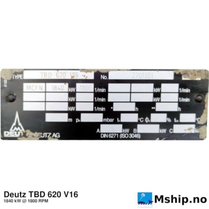 2000 Deutz TBD 620 V16