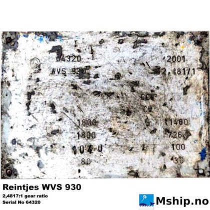 2001 REINTJES WVS 930