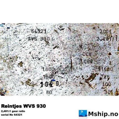 2001 REINTJES WVS 930