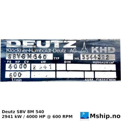 Deutz SBV 8M 540