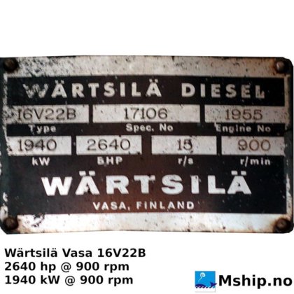 1978 Wärtsilä Vasa 16V22B