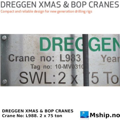 ドレッゲン XMAS & BOP クレーン