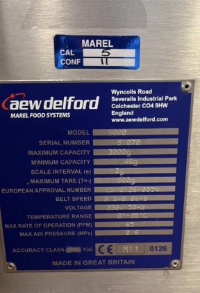 2011 Marel WPL 9000 称重价格贴标机