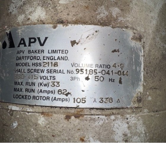 1994年 APVスクリューコンプレッサー