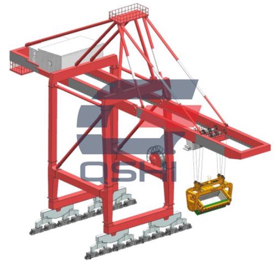 适用于处理散装货物的敞顶集装箱的旋转式集装箱吊具
