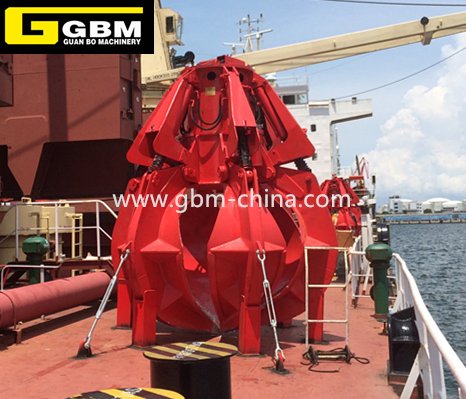 6～10 Cbm 油圧式オレンジピールグラブロープグラブ（岩石用）