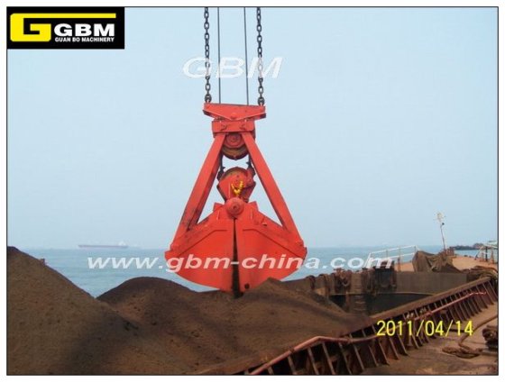 15吨四绳船用起重机抓斗机械