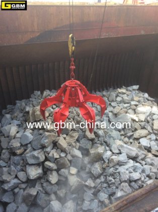 電気油圧式オレンジピールグラブ（ゴミスクラップ石）