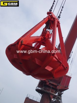 2ロープオレンジピールグラブ 石と砂の取り扱い用機械式グラブ