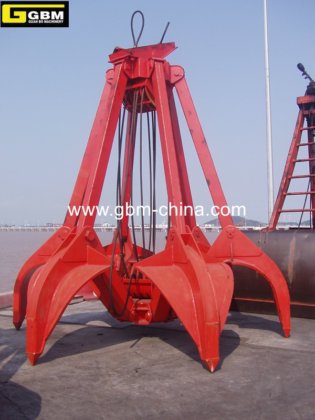 2ロープオレンジピールグラブ 石と砂の取り扱い用機械式グラブ