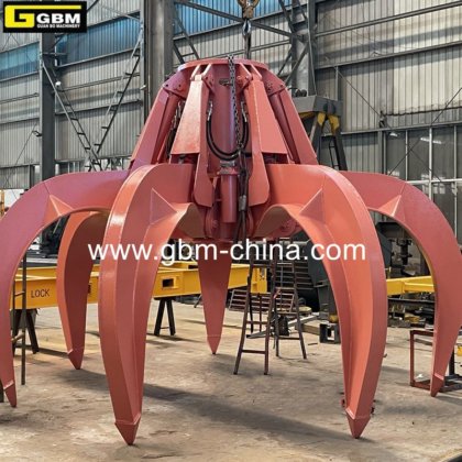 Gbm高效6.3立方米电动液压7罐橙皮抓斗