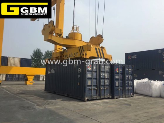 岸壁クレーン用全自動油圧伸縮コンテナリフティングスプレッダー