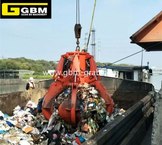 電気油圧式オレンジピールグラブ（ゴミ）