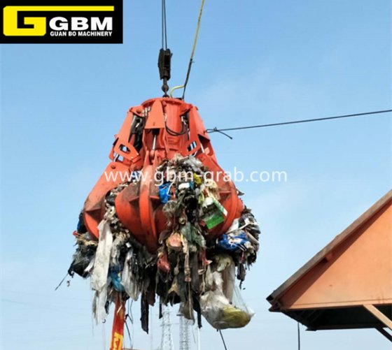 電気油圧式オレンジピールグラブ（ゴミ）