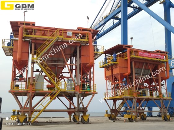 Gbm除尘移动料斗在港口的应用