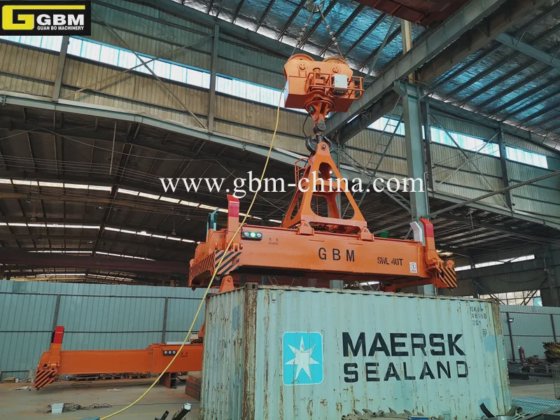 Gbm ホットセール 20-4フィート 電動油圧式伸縮回転コンテナスプレッダー