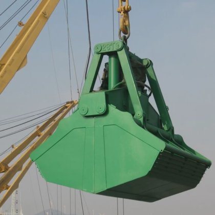 工厂用电动液压抓斗，用于散装物料