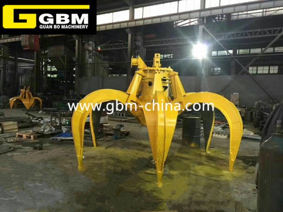 1-20立方米电动液压橙色抓斗垃圾