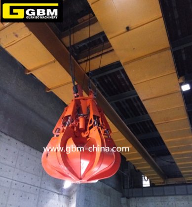 1-20cbm 電動油圧式オレンジピールグラブ（ゴミ収集用）