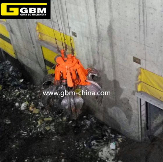 1-20cbm 電動油圧式オレンジピールグラブ（ゴミ収集用）