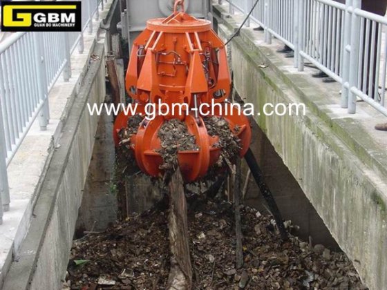 1-20cbm 電動油圧式オレンジピールグラブ（ゴミ収集用）