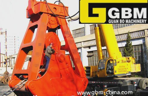 4ロープ式機械式クラムシェル浚渫グラブサルベージ船