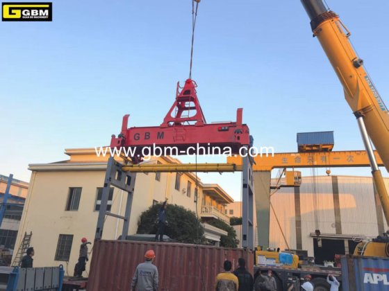 高工作效率20-40-45英尺全自动电动液压伸缩集装箱吊具