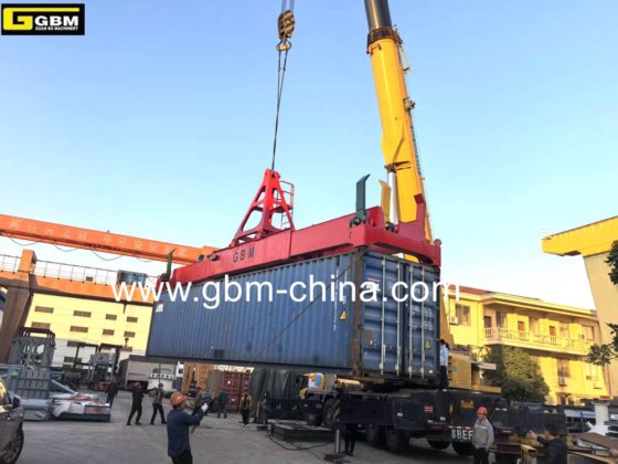 高工作效率20-40-45英尺全自动电动液压伸缩集装箱吊具