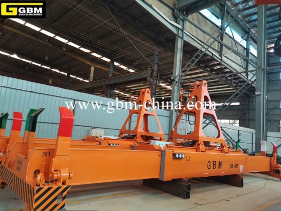 20-40-45FT 電動油圧式伸縮コンテナスプレッダー（回転ヘッドブロック付き）