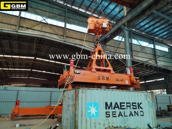 20-40-45FT 電動油圧式伸縮コンテナスプレッダー（回転ヘッドブロック付き）