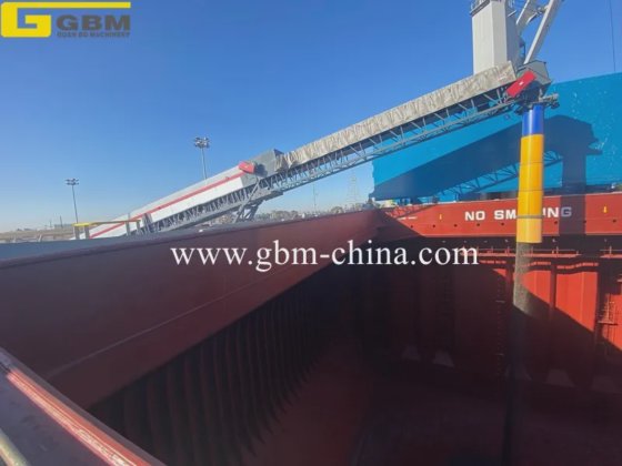 广泛使用的带有给料器的装船系统，用于处理散装货物