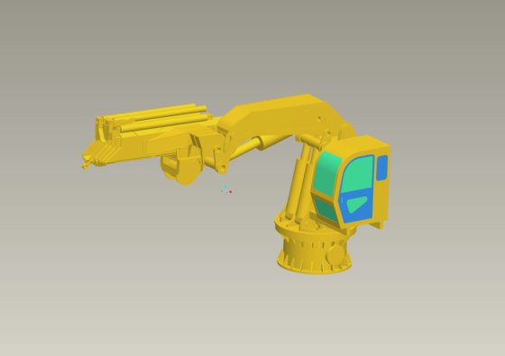 電動油圧式オフショアナックル伸縮ブーム船舶デッキクレーン