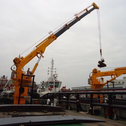 港口液压折臂伸缩臂船用起重机