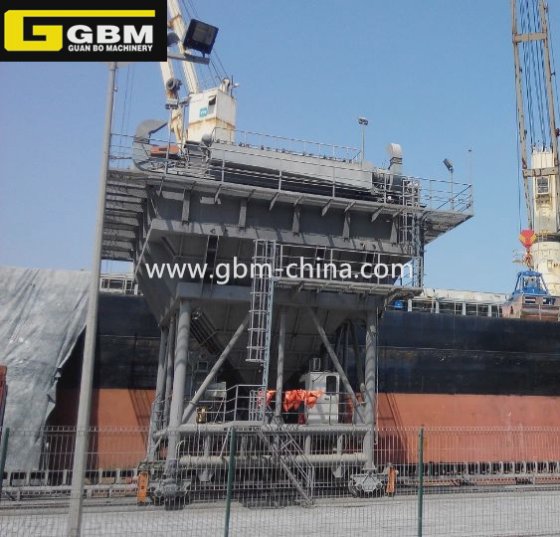 カメルーン港における100cbm港湾エコホッパーの設置集塵ホッパーバルク貨物ホッパー港湾ホッパー